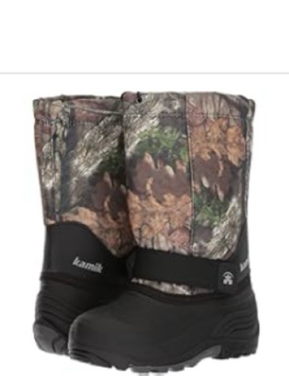 Kamik Camo Winter Boots 4 big kid M (age 10 approx)